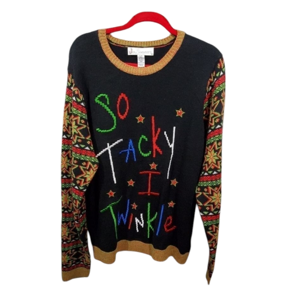 Ugly light up Christmas‎ sweater so tacky Iarge men's size large